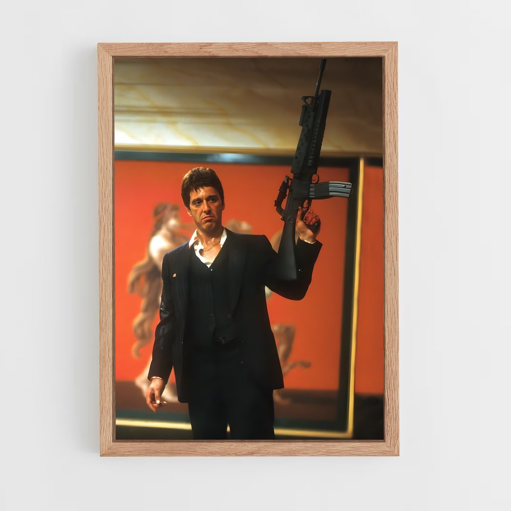 scarface-9 cadre Bois clair
