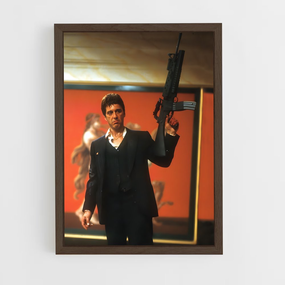 scarface-9 cadre Bois foncé