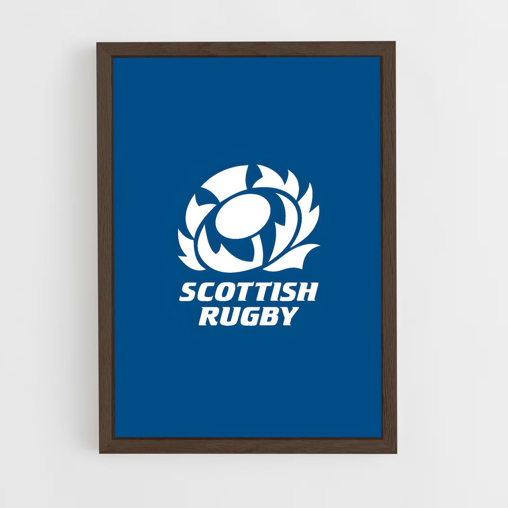 scotland-rugby-11 cadre Bois foncé