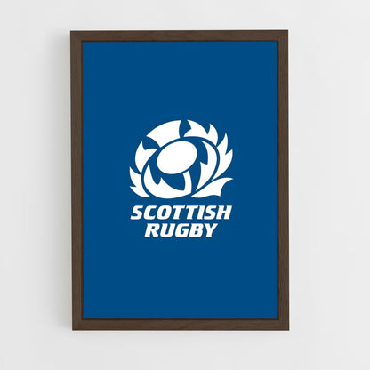 scotland-rugby-11 cadre Bois foncé