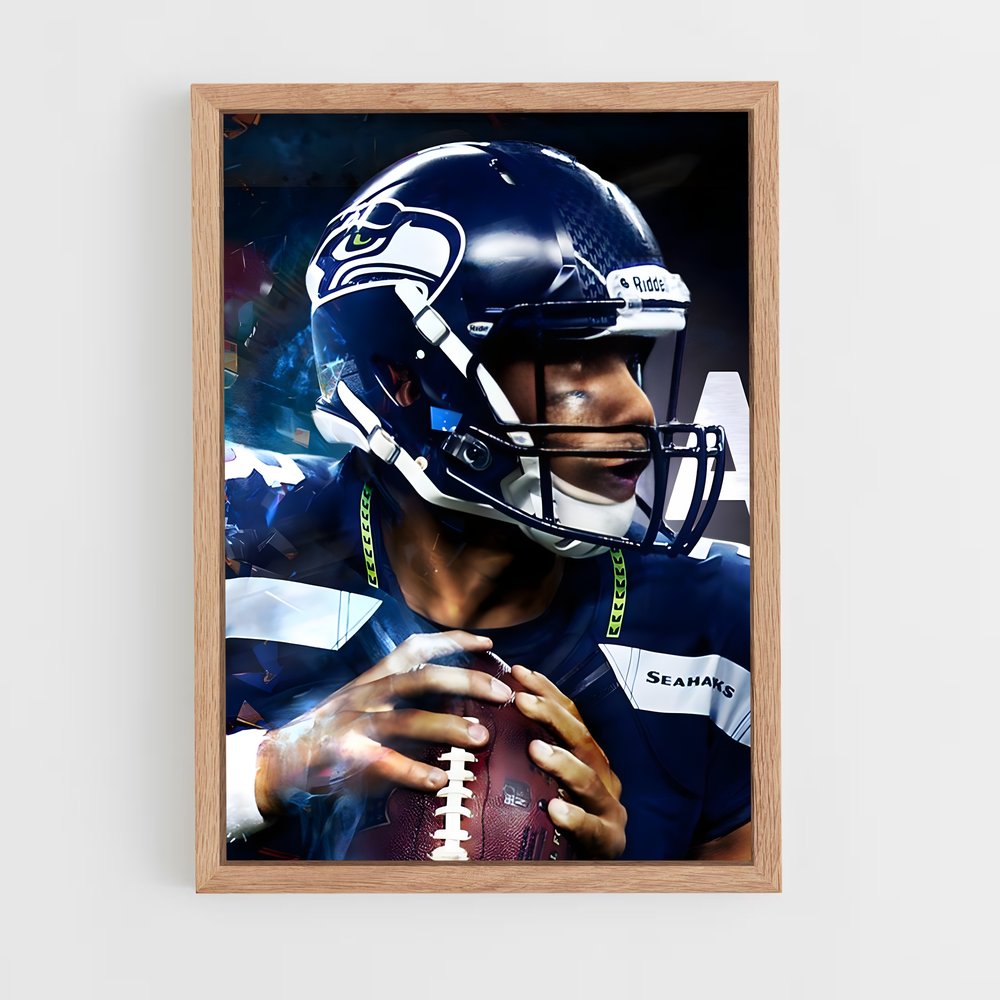 seahawks-17 cadre Bois clair
