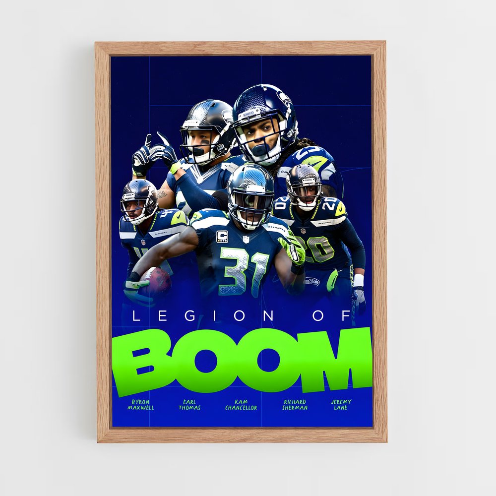 seahawks-18 cadre Bois clair
