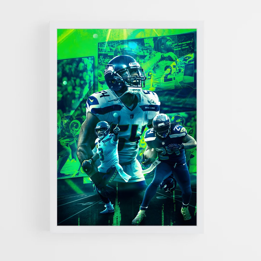 seahawks-22 cadre Blanc