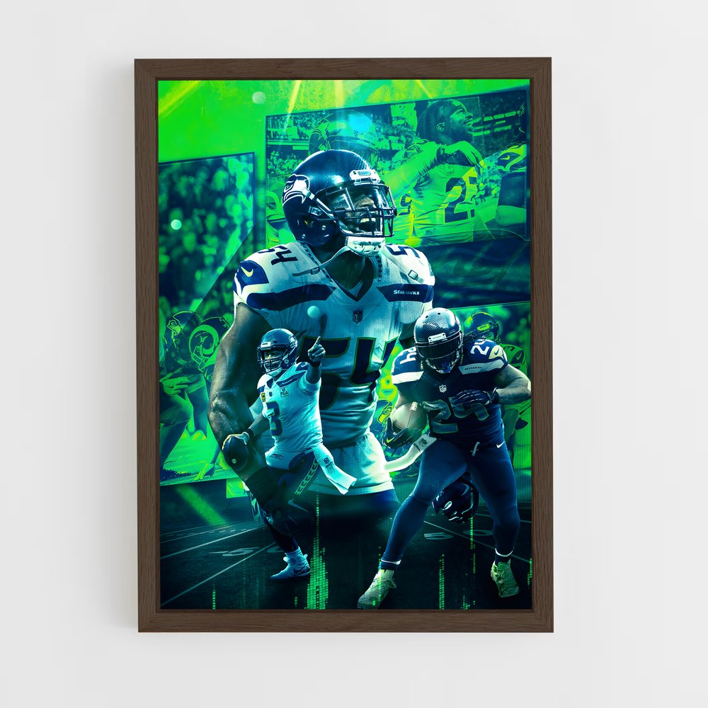 seahawks-22 cadre Bois foncé