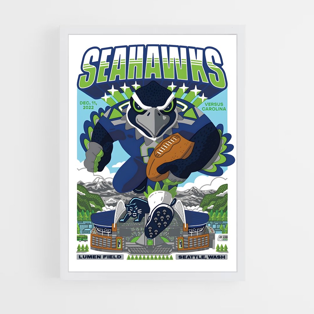 seahawks-6 cadre Blanc