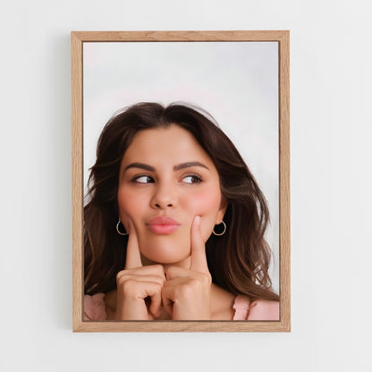 selena-gomez-1 cadre Bois clair