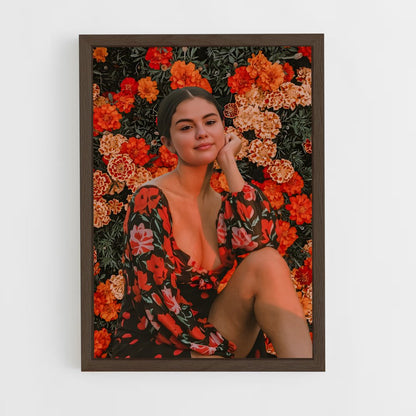selena-gomez-10 cadre Bois foncé