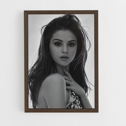 selena-gomez-2 cadre Bois foncé