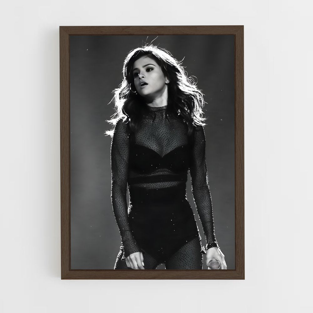 selena-gomez-8 cadre Bois foncé