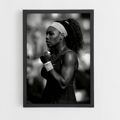 Poster Serena Williams in bianco e nero