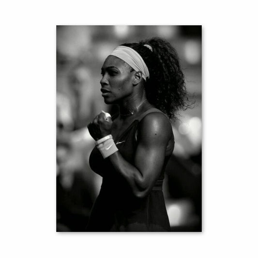 Poster Serena Williams in bianco e nero