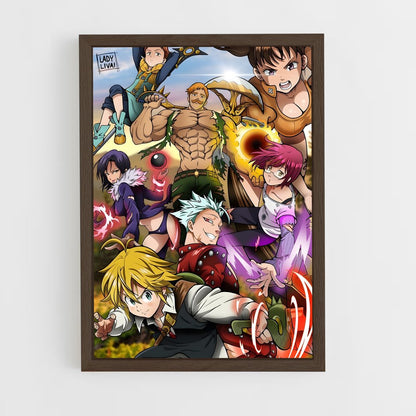 seven-deadly-sins-6 cadre Bois foncé