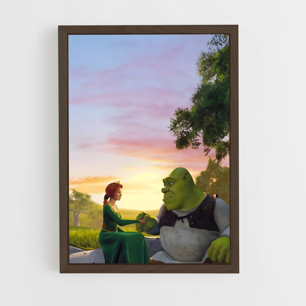 shrek-1 cadre Bois foncé