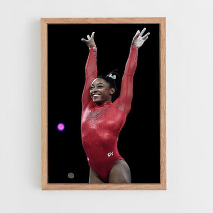 Poster Simone Biles Rosso