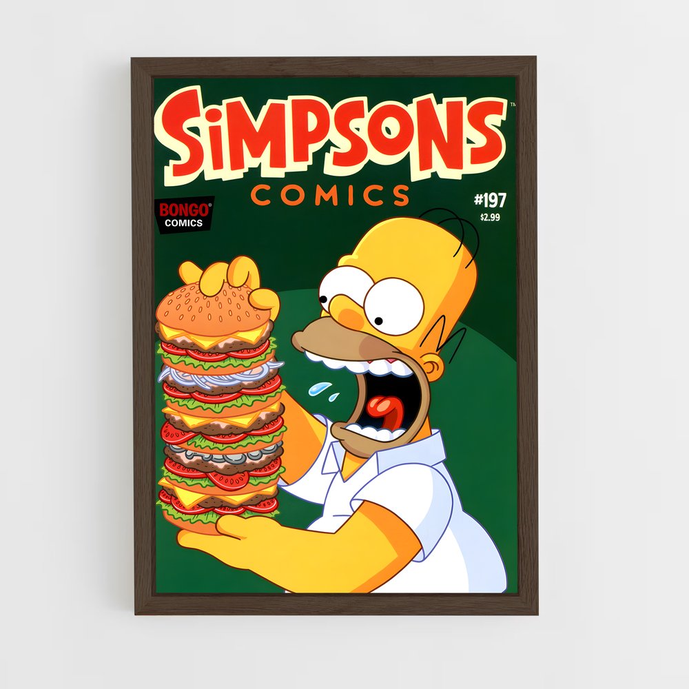 simpsons-1 cadre Bois foncé