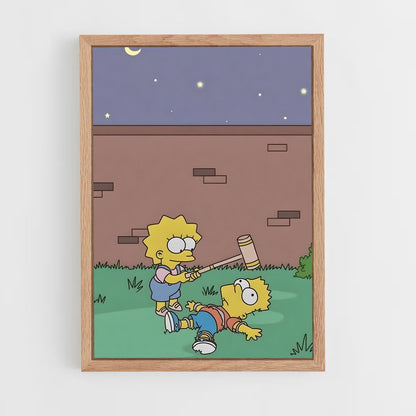 simpsons-11 cadre Bois clair