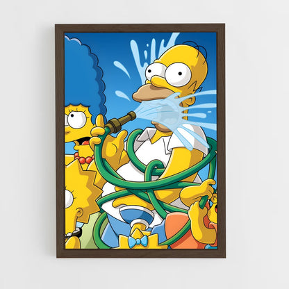 simpsons-13 cadre Bois foncé