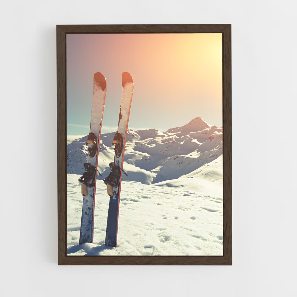 ski-5 cadre Bois foncé