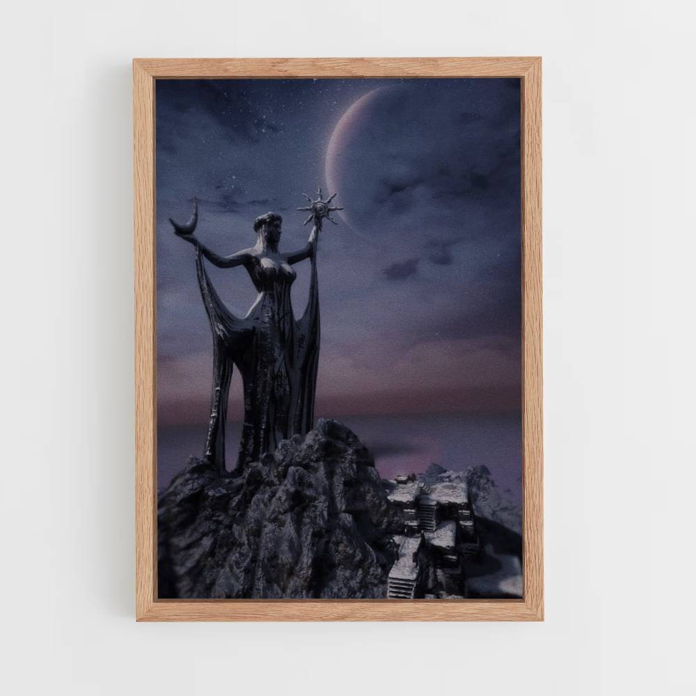 Poster della statua di Skyrim