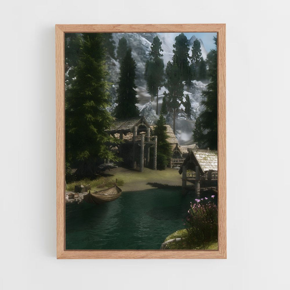 skyrim-11 cadre Bois clair