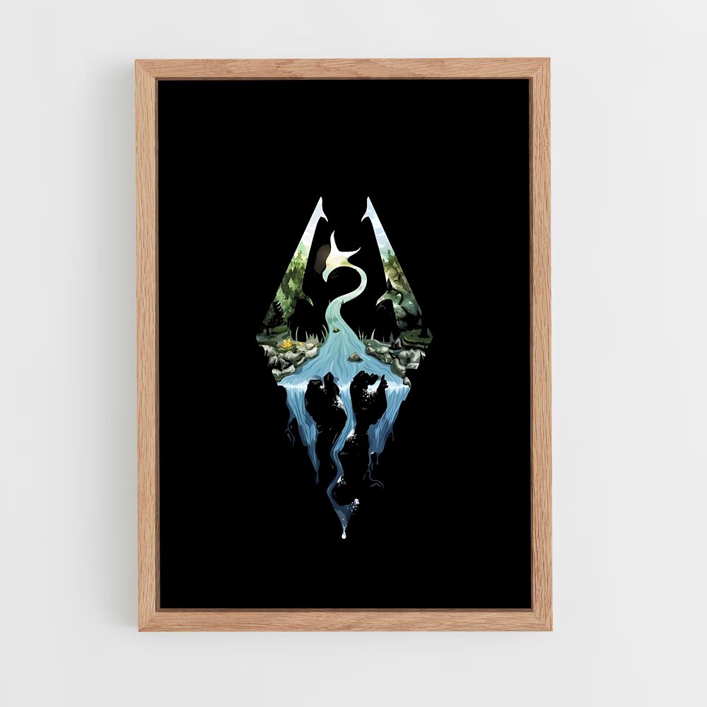 skyrim-3 cadre Bois clair