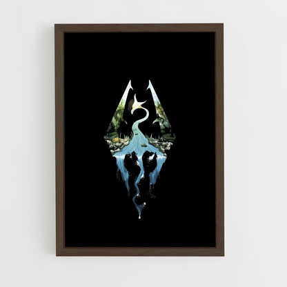 skyrim-3 cadre Bois foncé