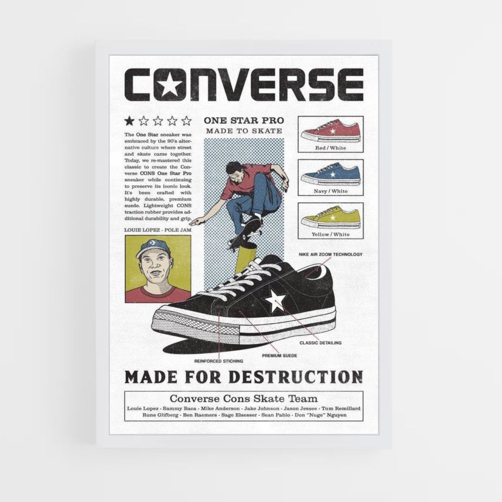 Poster Converse One Star Pro