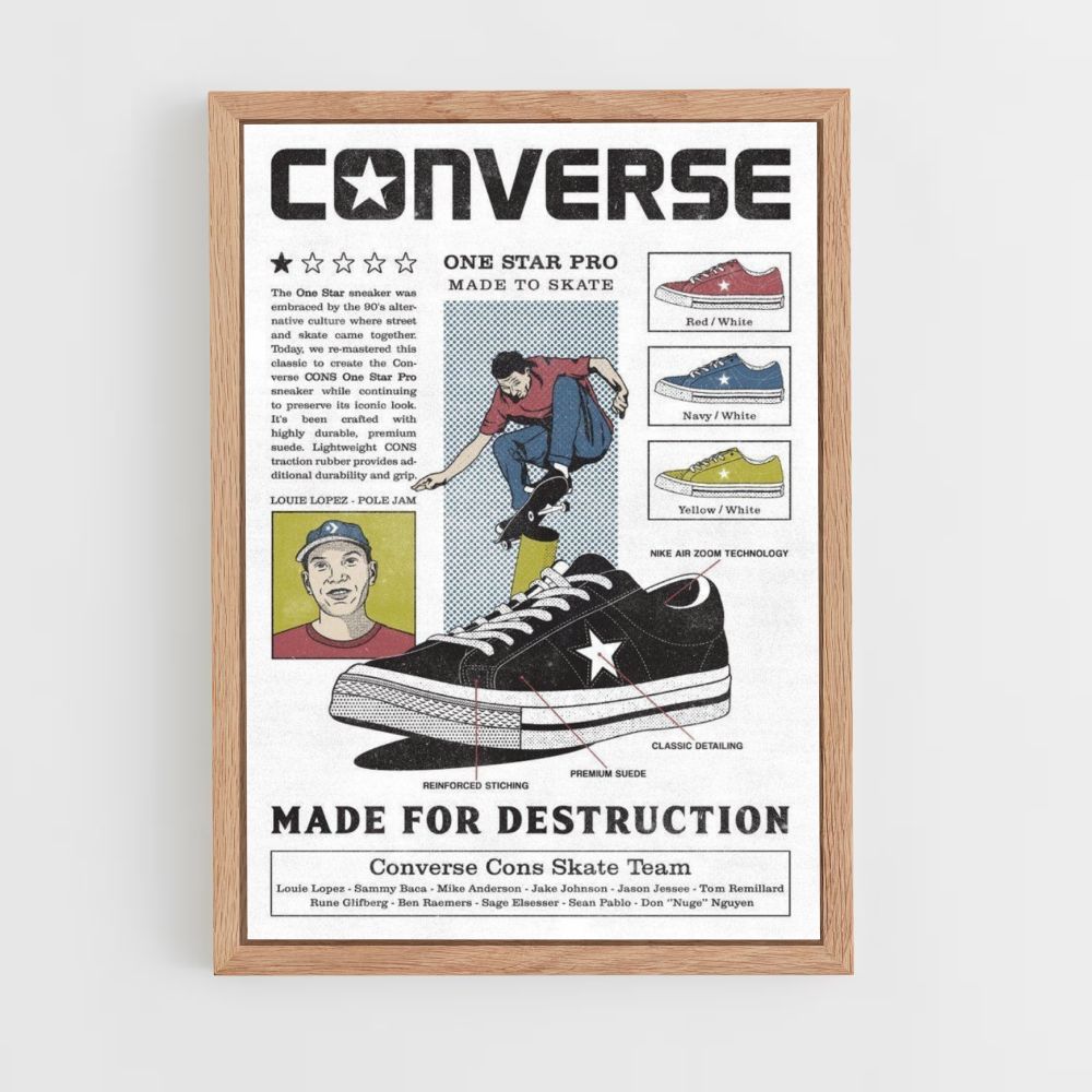 Poster Converse One Star Pro