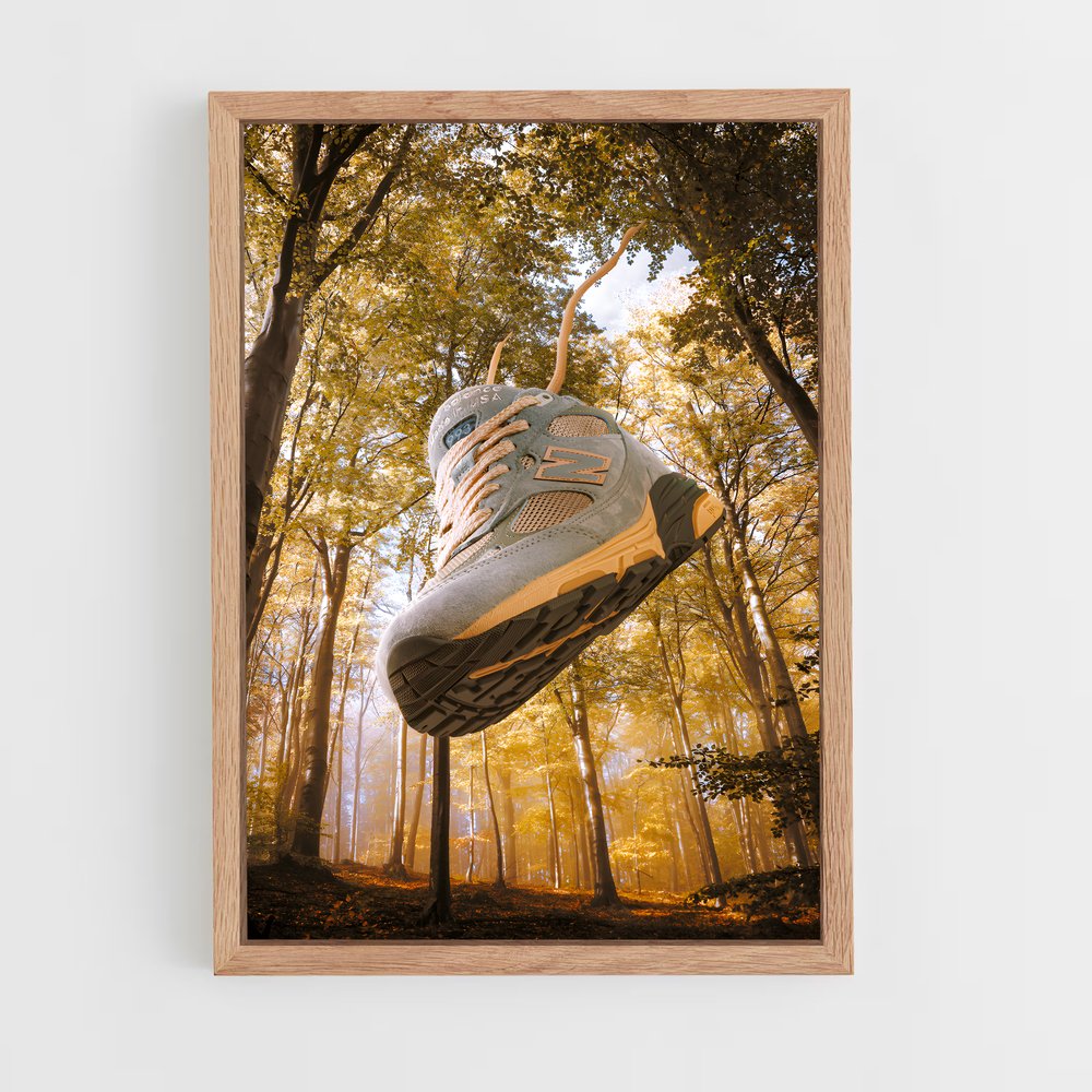 sneakers-17 cadre Bois clair