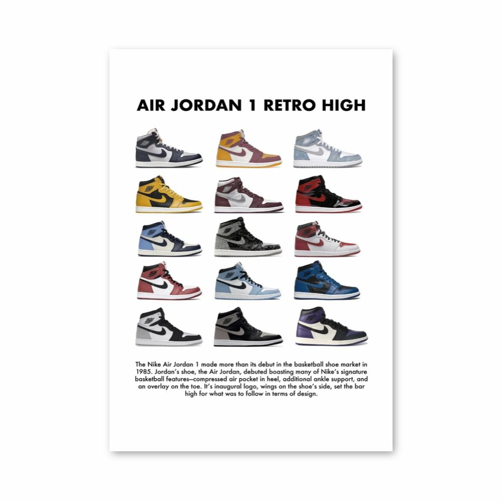 Poster Nike Air Jordan 1 Retro Alta