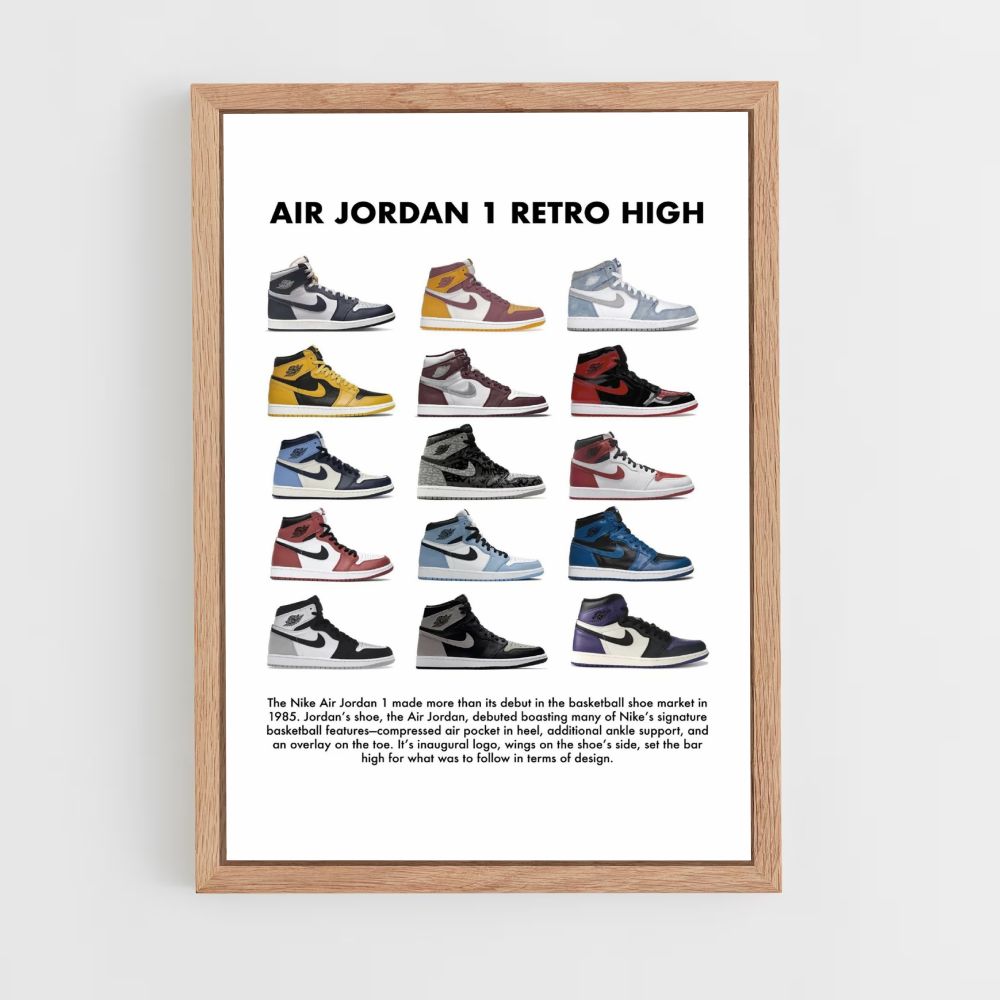 Poster Nike Air Jordan 1 Retro Alta