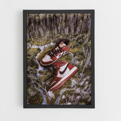 Poster Nike Air Jordan 1 Rosso