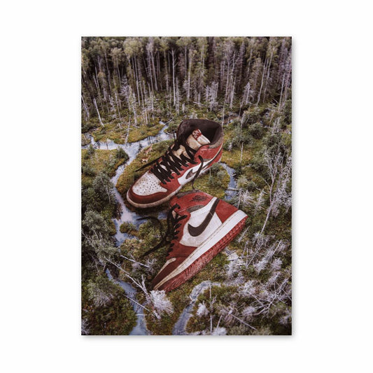 Poster Nike Air Jordan 1 Rosso