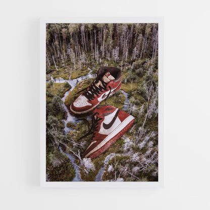 Poster Nike Air Jordan 1 Rosso