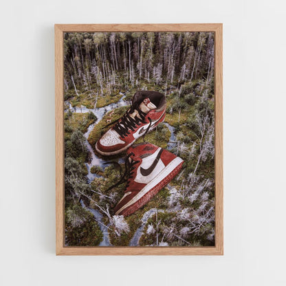 Poster Nike Air Jordan 1 Rosso