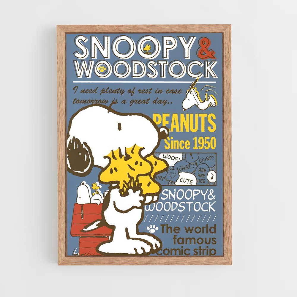 snoopy-10 cadre Bois clair