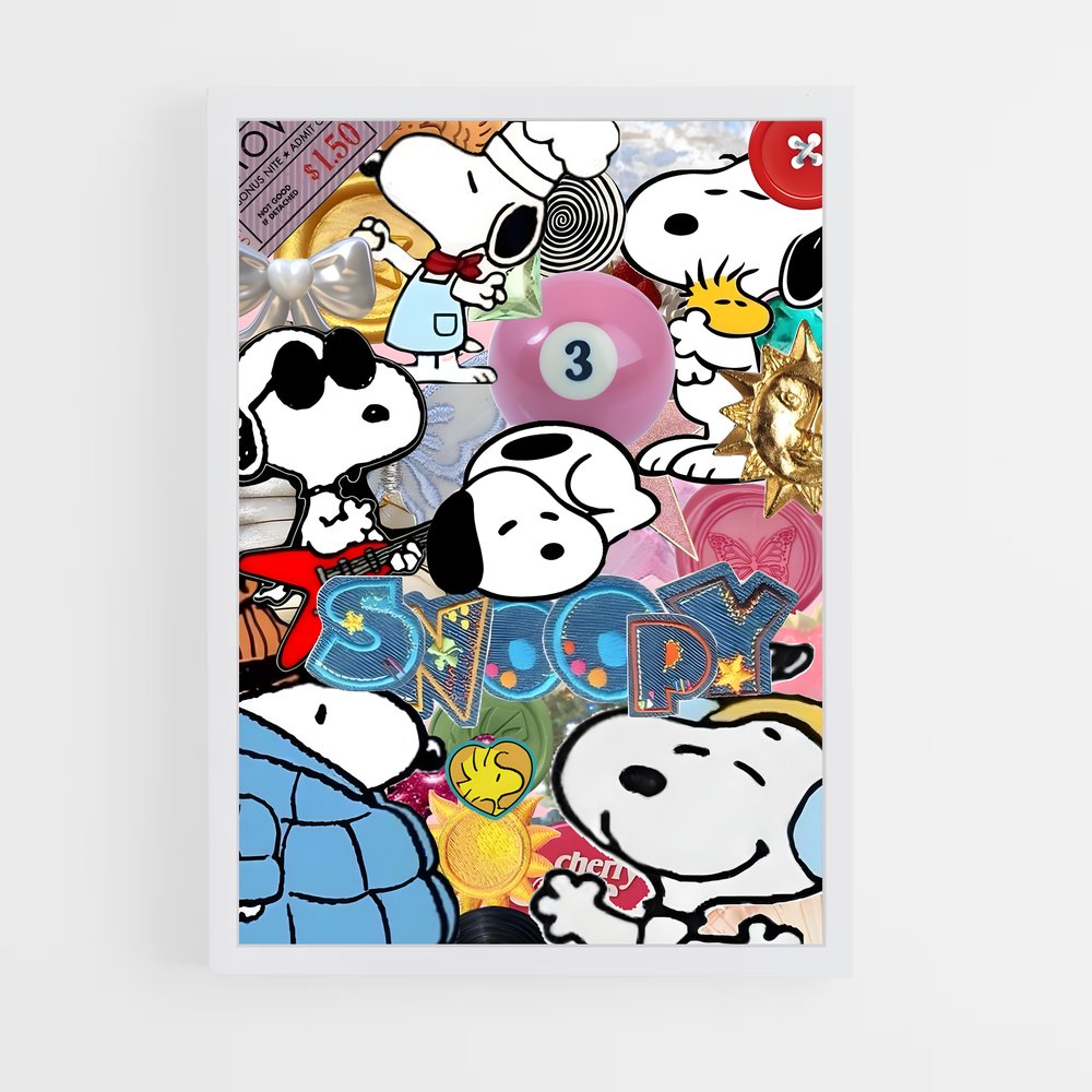 snoopy-5 cadre Blanc