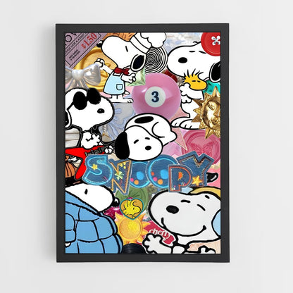 snoopy-5 cadre Noir