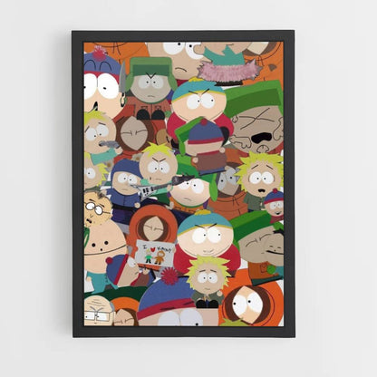 Poster con collage di South Park