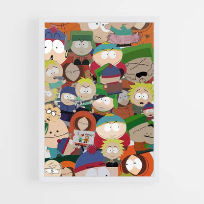 Poster con collage di South Park