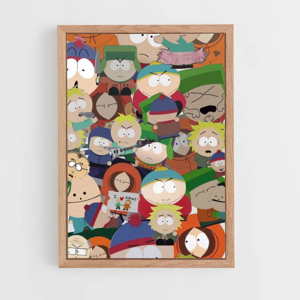 Poster con collage di South Park