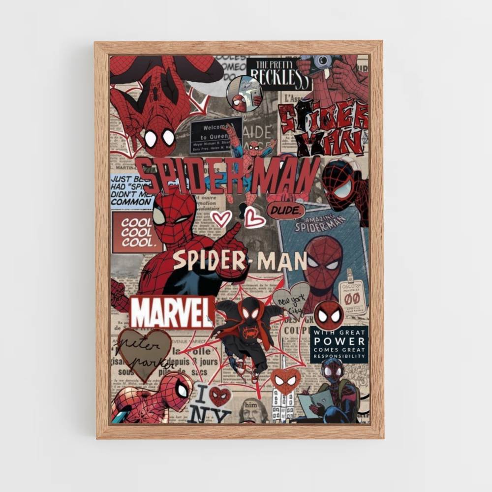 Poster di collage di Spiderman