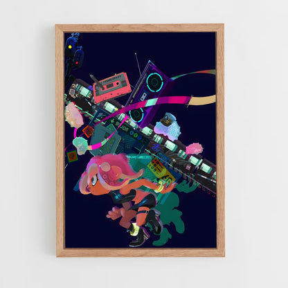 splatoon-12 cadre Bois clair