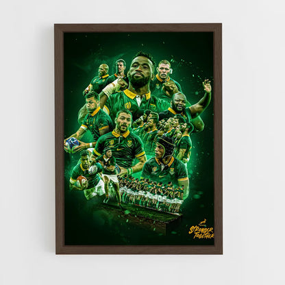 springboks-18 cadre Bois foncé