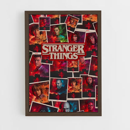 stranger-things-10 cadre Bois foncé