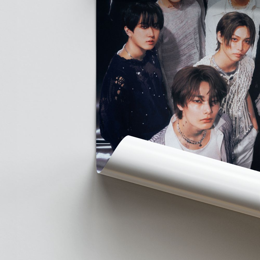 Poster Stray Kids in bianco e nero