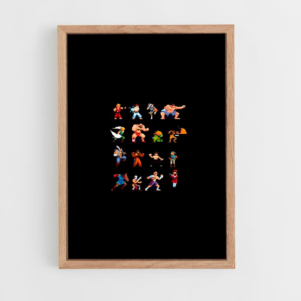 street-fighter-6 cadre Bois clair