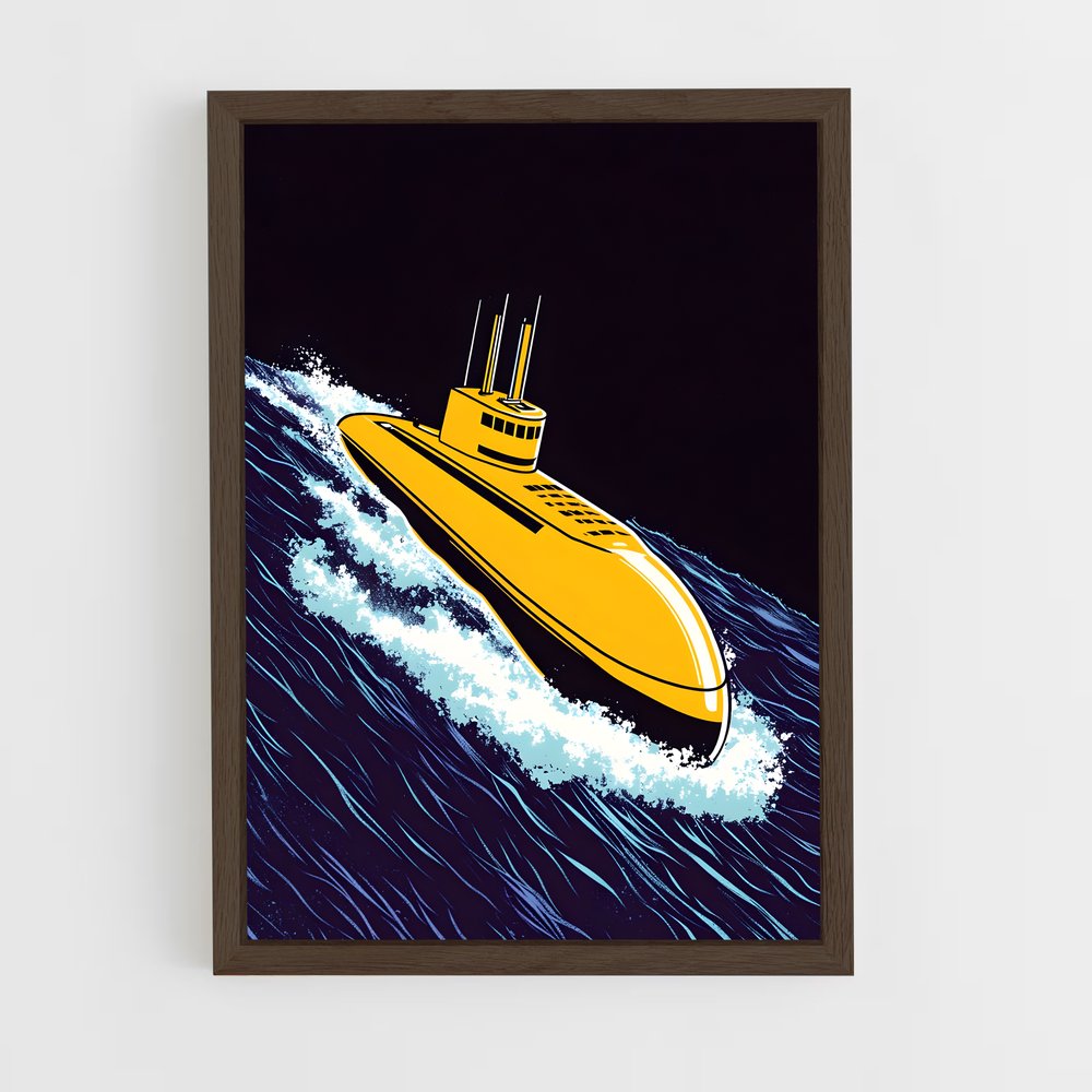 submarine-5 cadre Bois foncé