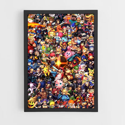 super-smash-bros-1 cadre Noir
