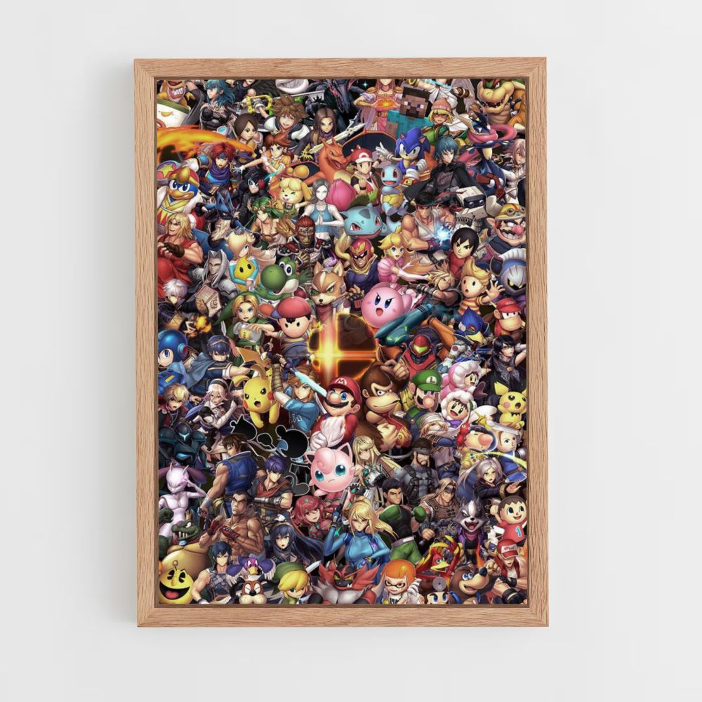 Poster dei personaggi di Super Smash